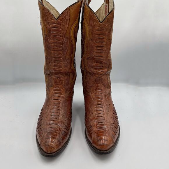 Rudel Brown Leather Men’s Western Cowboy Boots Sz 11E - Picture 4 of 16
